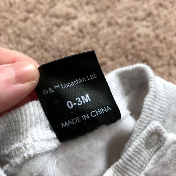 Star Wars Baby Yoda Two Piece Matching Set Sweatshirt Joggers Baby 0-3 Mos - Picture 8 of 11